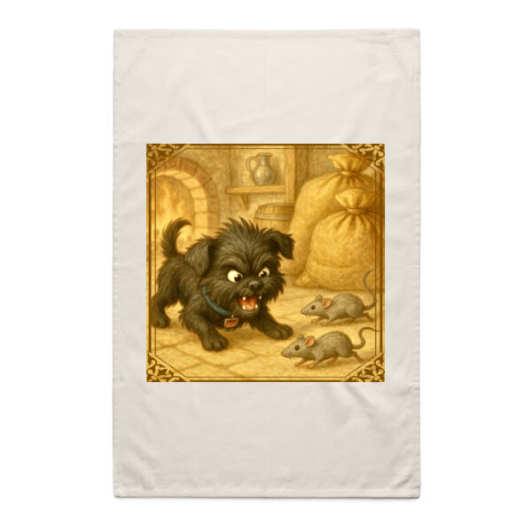 Arlo the Affenpinscher - The Little Ratter  - Natural Tea Towel Thumbnail