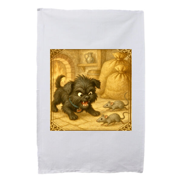 Arlo the Affenpinscher - The Little Ratter  - White Tea Towel Thumbnail