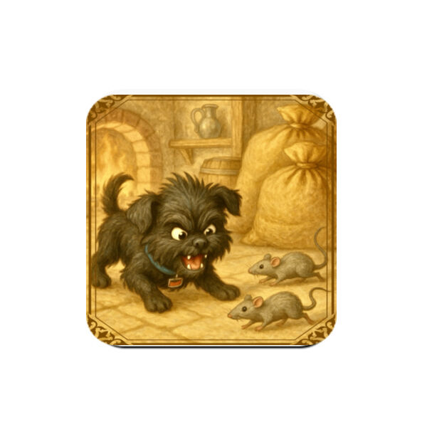 Arlo the Affenpinscher - The Little Ratter - Coaster - Square Hardboard Thumbnail