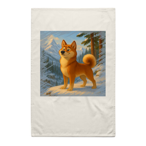 Snowland Sentinel  - Natural Tea Towel Thumbnail