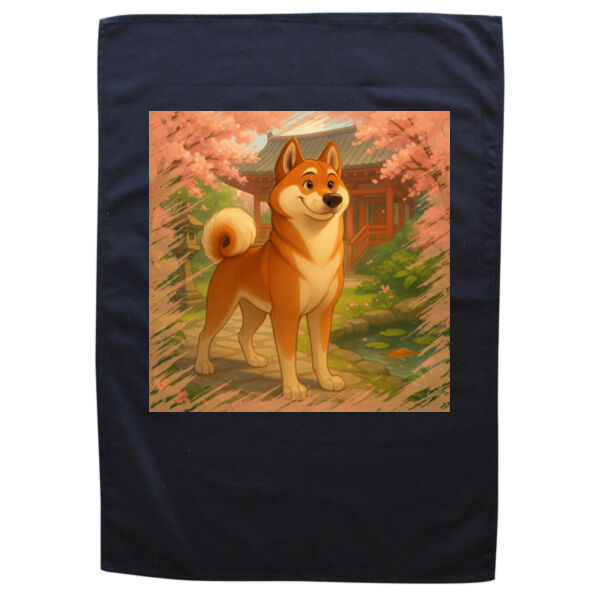 Sakura Serenity - Black Tea Towel Thumbnail