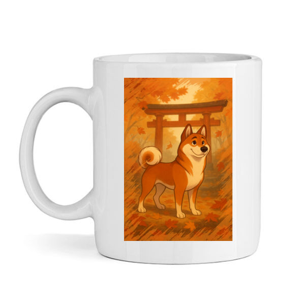 Autumn Pathway – Akio the Akita - Mug Thumbnail