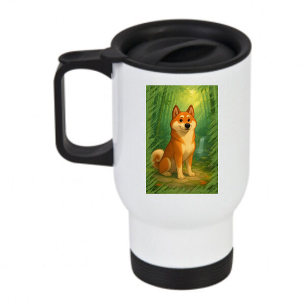 Bamboo Haven – Akio the Akita - Travel Mug Thumbnail
