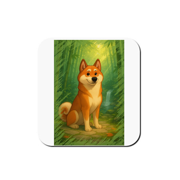 Bamboo Haven – Akio the Akita - Coaster - Square Hardboard Thumbnail