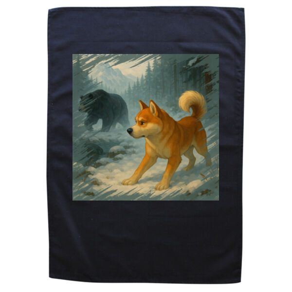 Mountain Vigil  - Black Tea Towel Thumbnail