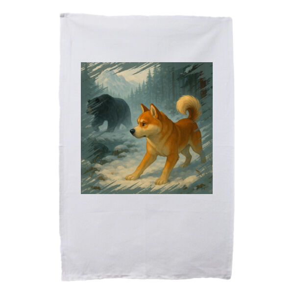 Mountain Vigil  - White Tea Towel Thumbnail