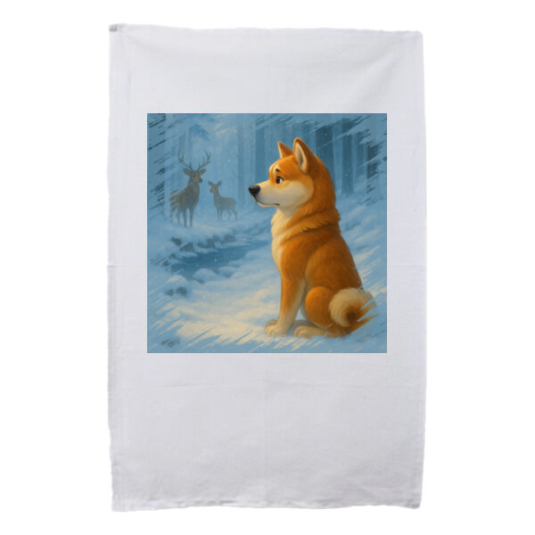Winter Stillness - White Tea Towel Thumbnail