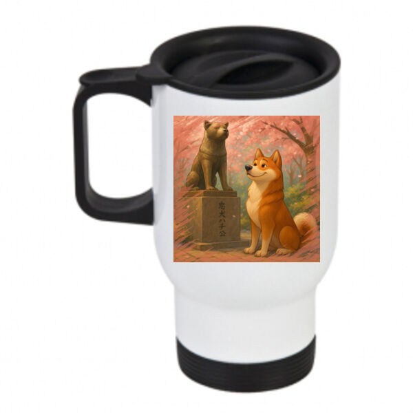 Legacy of Loyalty – Akio the Akita - Travel Mug Thumbnail