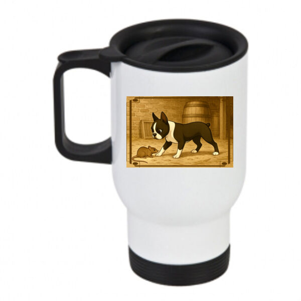 Barnyard Encounter  - Travel Mug Thumbnail