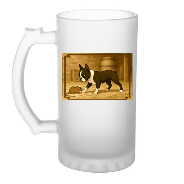 Barnyard Encounter  - Frosted Glass Beer Mug Thumbnail