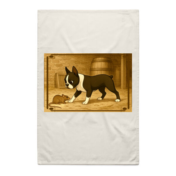 Barnyard Encounter  - Natural Tea Towel Thumbnail