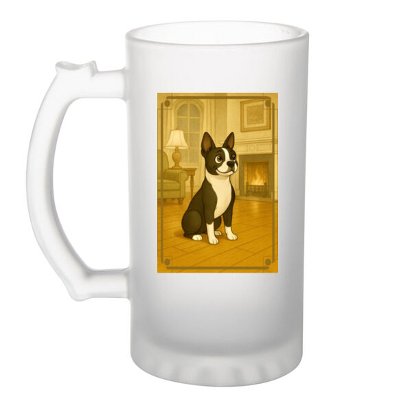 Fireside Poise  - Frosted Glass Beer Mug Thumbnail