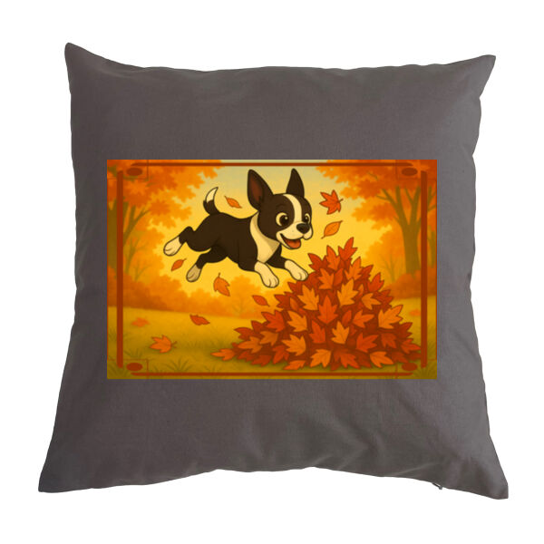 Leaf Pile Leap - Cushion cover Thumbnail