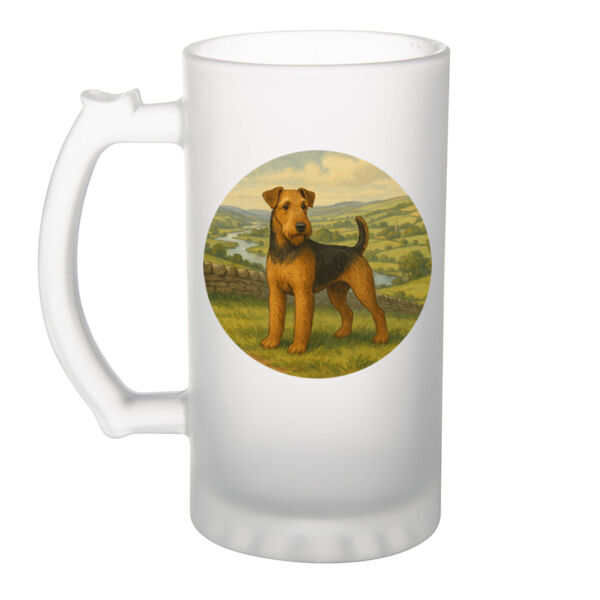 King of Terriers - Frosted Glass Beer Mug Thumbnail