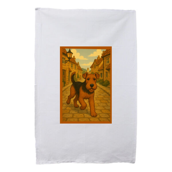 Yorkshire Village Stroll - White Tea Towel Thumbnail