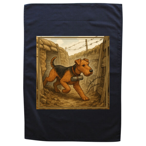 Messenger of Courage - Black Tea Towel Thumbnail