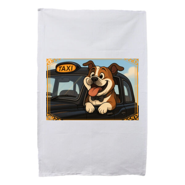 London Taxi Tour - White Tea Towel Thumbnail