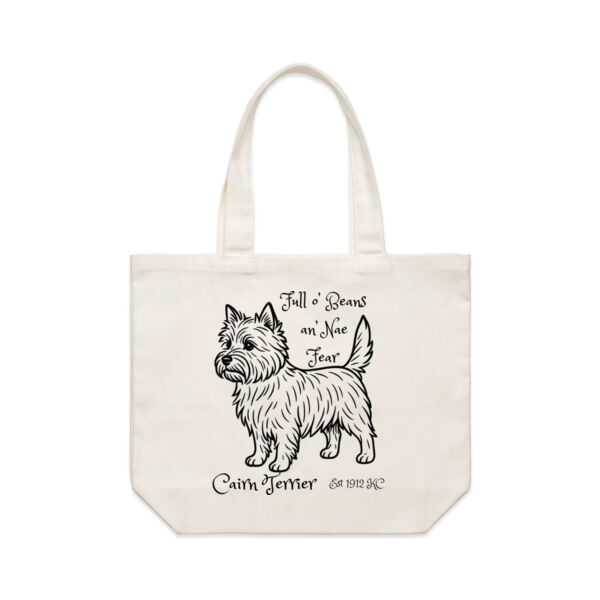 Full o’ Beans an’ Nae Fear – Cairn Terrier - AS Colour Shoulder Tote Thumbnail