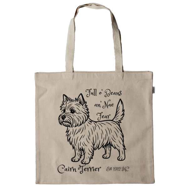 Full o’ Beans an’ Nae Fear – Cairn Terrier - Super Tote Bag - Thread Project Thumbnail