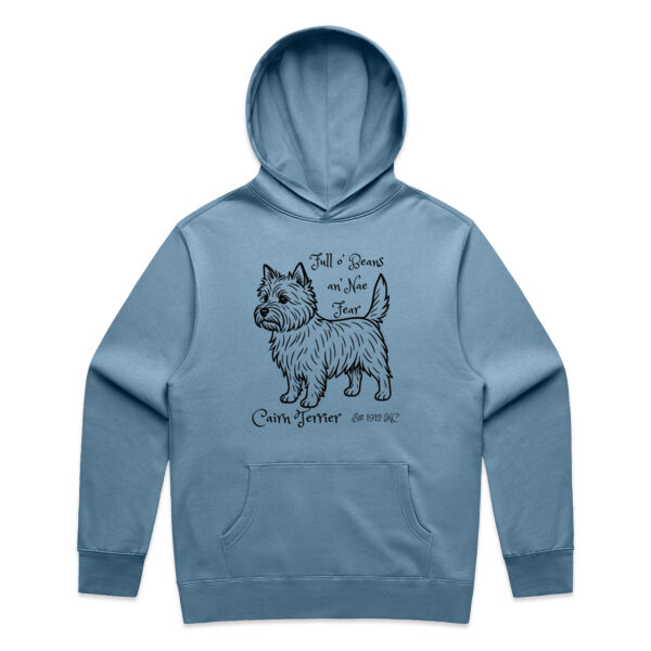 Full o’ Beans an’ Nae Fear – Cairn Terrier - AS Colour Mens Relax Hood Thumbnail