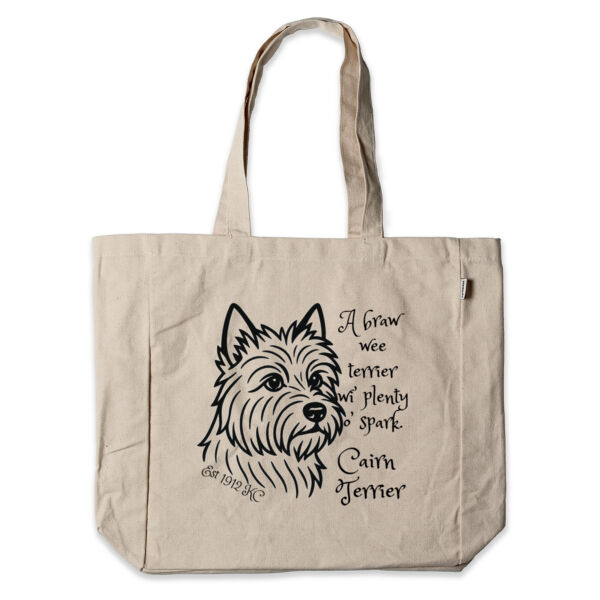 A Braw Wee Terrier – Cairn Terrier - Canvas Shopper Tote Bag - Thread Project Thumbnail