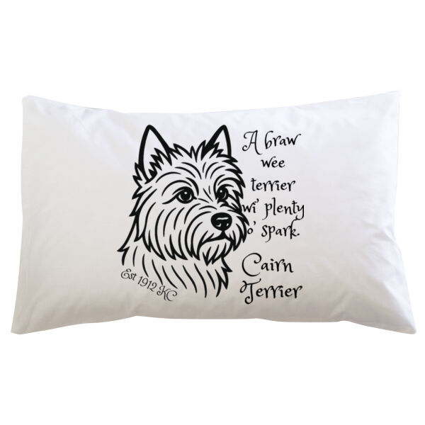 A Braw Wee Terrier – Cairn Terrier - Pillowcase  Thumbnail