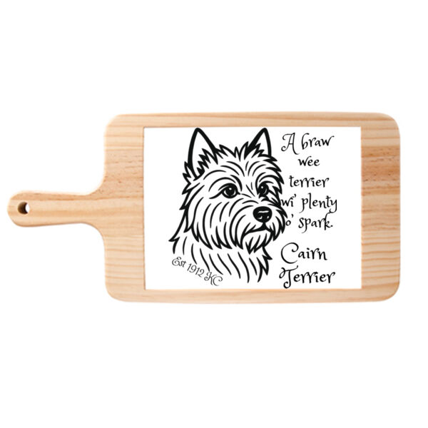 A Braw Wee Terrier – Cairn Terrier - Cheese Board Thumbnail