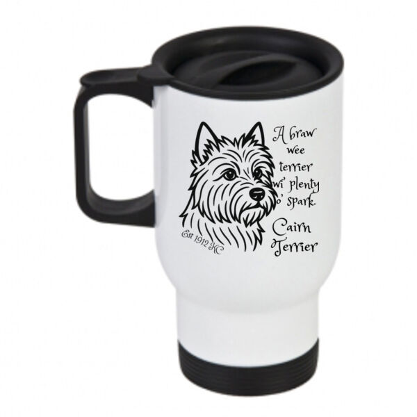 A Braw Wee Terrier – Cairn Terrier - Travel Mug Thumbnail