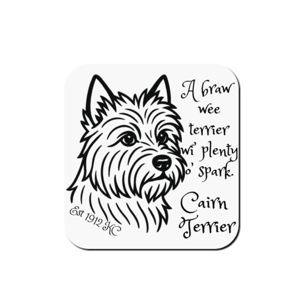 A Braw Wee Terrier – Cairn Terrier - Coaster - Square Hardboard Thumbnail