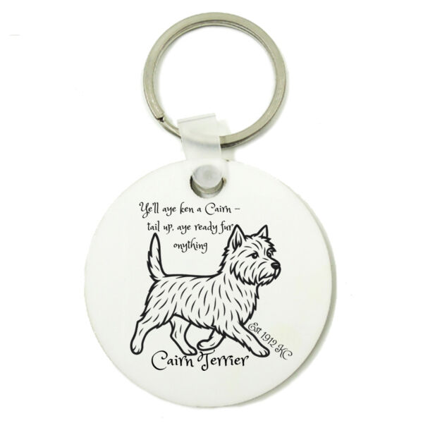Ready Fur Onything – Cairn Terrier - Round Key Ring Thumbnail