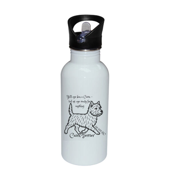 Ready Fur Onything – Cairn Terrier - Stainless Bottle with Straw Top Thumbnail