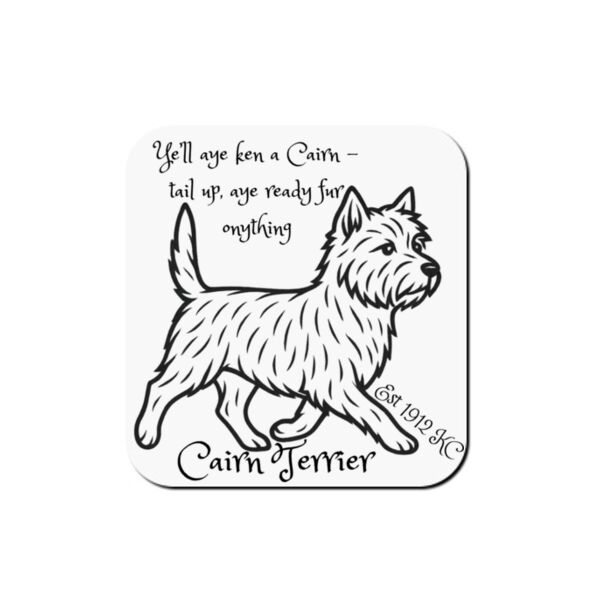 Ready Fur Onything – Cairn Terrier - Coaster - Square Hardboard Thumbnail