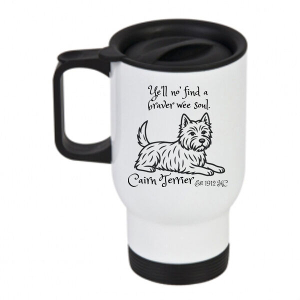 Braver Wee Soul – Cairn Terrier - Travel Mug Thumbnail