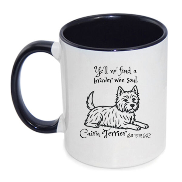 Braver Wee Soul – Cairn Terrier - Inner Coloured Mug Thumbnail