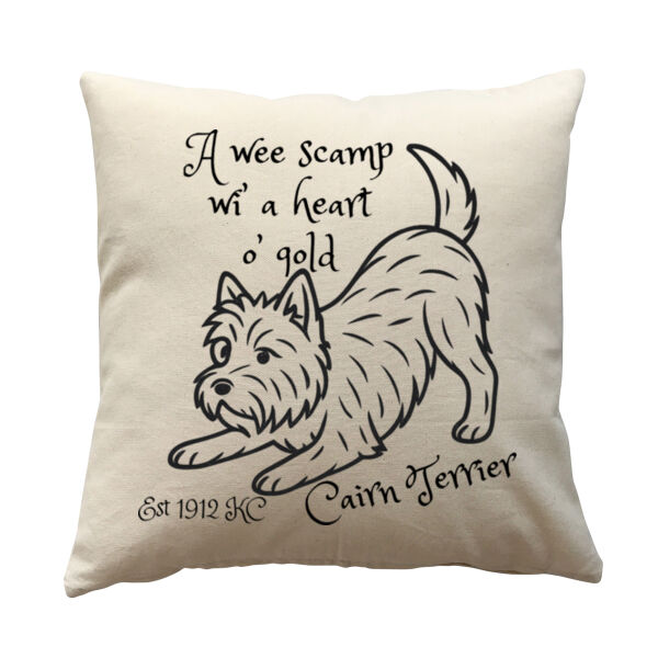 A Heart o’ Gold – Cairn Terrier - Cushion cover Thumbnail