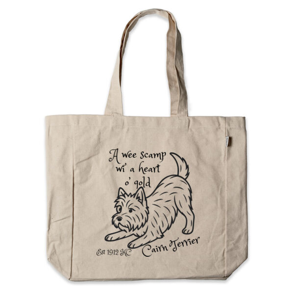 A Heart o’ Gold – Cairn Terrier - Canvas Shopper Tote Bag - Thread Project Thumbnail