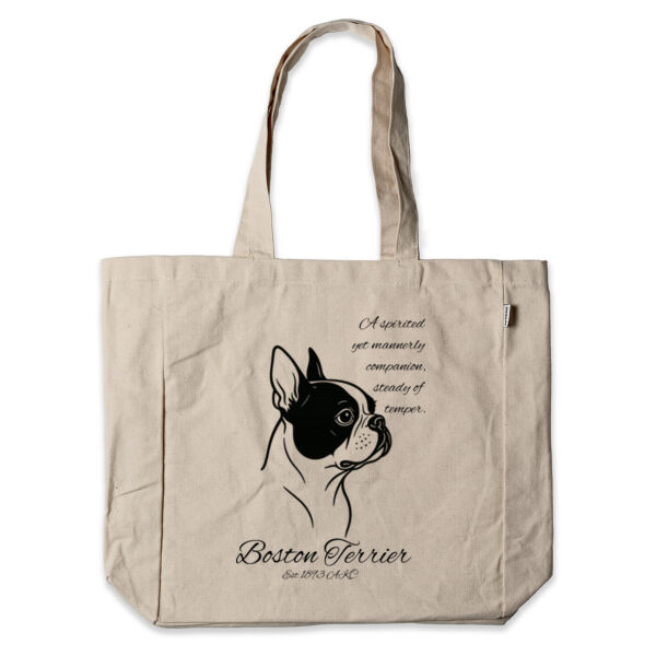 A Spirited Companion – Boston Terrier - Canvas Shopper Tote Bag - Thread Project Thumbnail