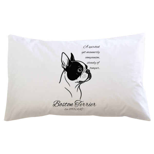 A Spirited Companion – Boston Terrier - Pillowcase  Thumbnail