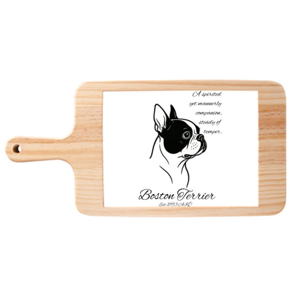A Spirited Companion – Boston Terrier - Cheese Board Thumbnail