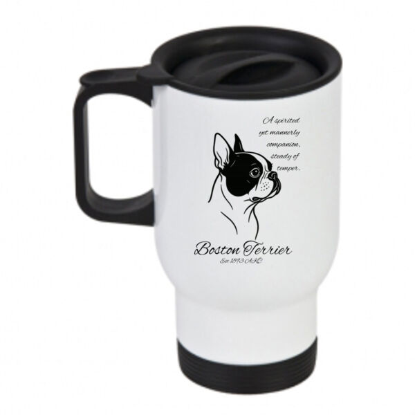 A Spirited Companion – Boston Terrier - Travel Mug Thumbnail