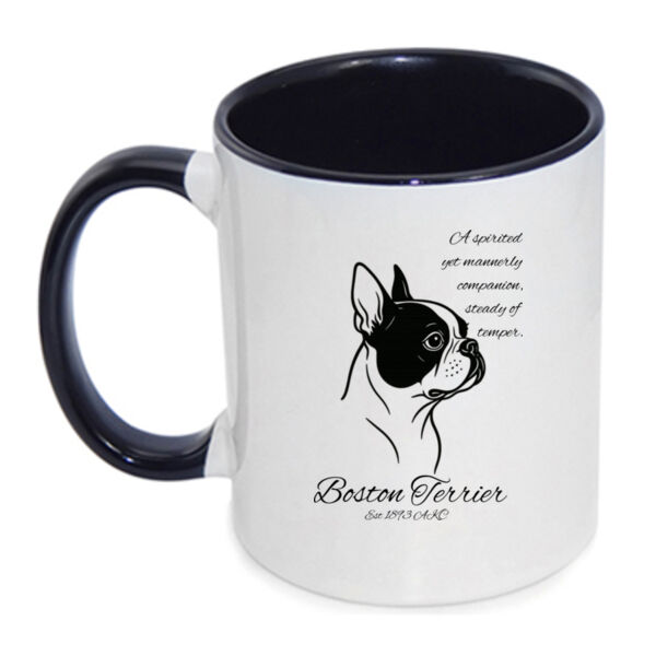 A Spirited Companion – Boston Terrier - Inner Coloured Mug Thumbnail