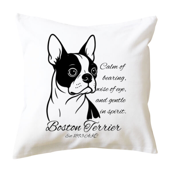 Calm of Bearing – Boston Terrier - Cushion cover Thumbnail