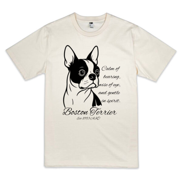 Calm of Bearing – Boston Terrier - Thread Project Unisex Epic Tee Thumbnail