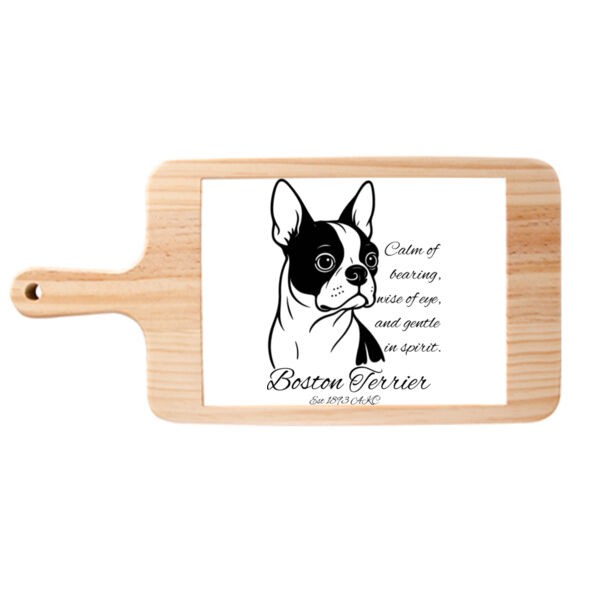 Calm of Bearing – Boston Terrier - Cheese Board Thumbnail