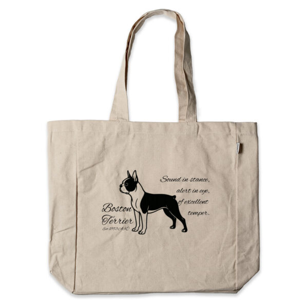 Sound in Stance – Boston Terrier - Canvas Shopper Tote Bag - Thread Project Thumbnail