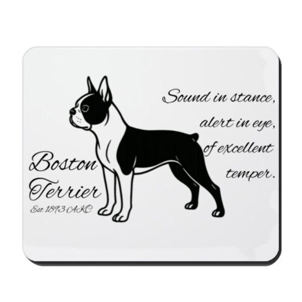 Sound in Stance – Boston Terrier - Mouse Pad Thumbnail