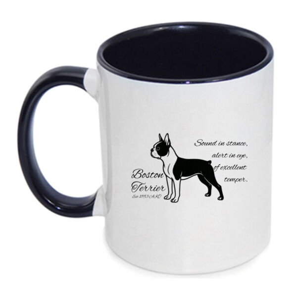 Sound in Stance – Boston Terrier - Inner Coloured Mug Thumbnail