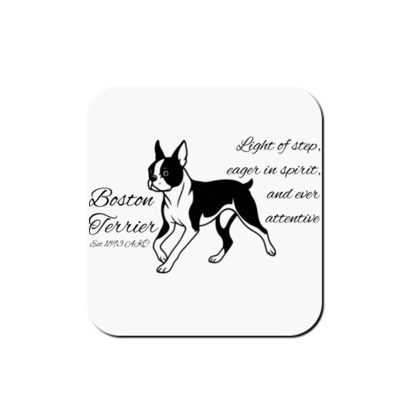 Light of Step – Boston Terrier - Coaster - Square Hardboard Thumbnail