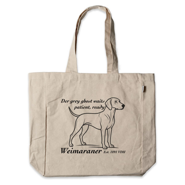 The Grey Ghost Waits – Weimaraner - Canvas Shopper Tote Bag - Thread Project Thumbnail