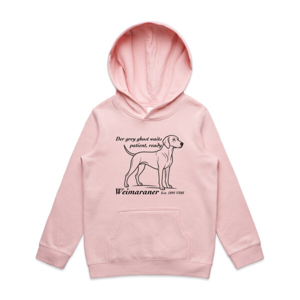 The Grey Ghost Waits – Weimaraner - AS Colour Kids Supply Hoodie Thumbnail